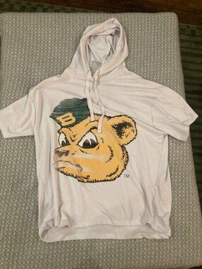 Women's Baylor Hoodie White Short Sleeve Gameday Couture